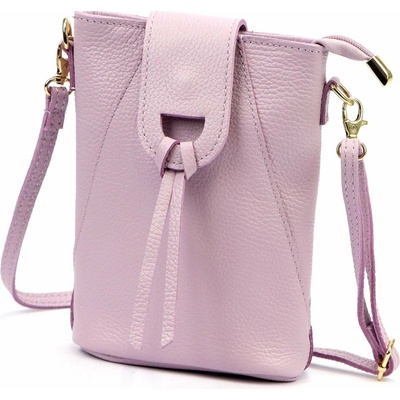 Luka dámska malá kožená crossbody kabelka lila na telefón 26-101