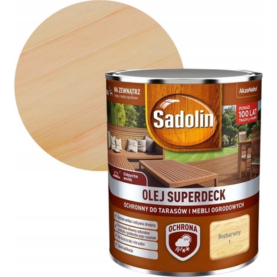 Sadolin Olej Superdeck na terasy a zahradní nábytek bezbarvý 0,75L