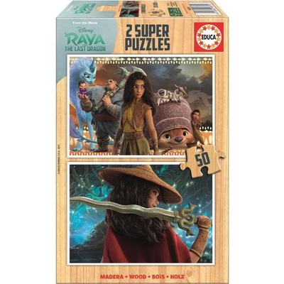 Educa - Puzzle 2x50 Raya and Last dragon II - 100 piese
