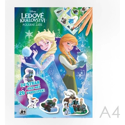 Ľadové kráľovstvo - Polárna žiara - 24 strán + viac než 20 samolepiek! A4