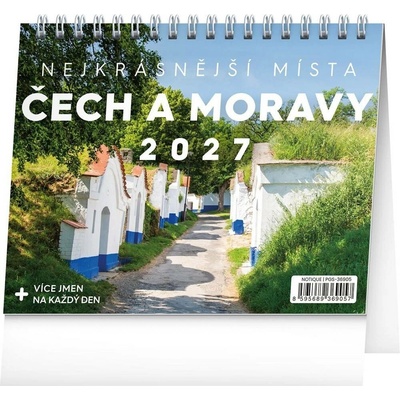 NOTIQUE stolní Nejkrásnější místa Čech a Moravy 16,5 × 13 cm 2027