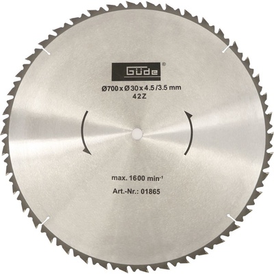 Güde 01865 Pilový kotouč HM 700 x 30mm 42Z