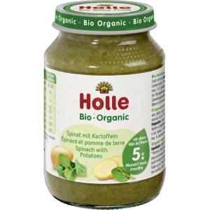 Holle Био зеленчуково пюре Holle - Спанак с картофи, 190 g (BB210317) - baby