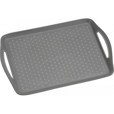 Kesper Servírovací tác plastový protiskluzový šedý 45,5x32cm