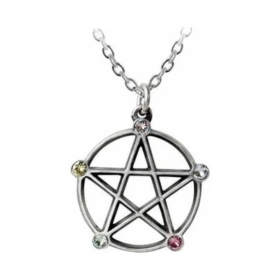 Alchemy Gothic Pentagram s príveskom Wicca P786