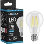 Mexen Vintis Филаментна LED крушка E27, A60, 4W, Студена - 6500K, 470 lm, прозрачна (L150-E27-0465-00)