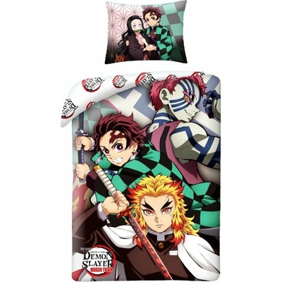 Halantex bavlna obliečky Zabijak démonov Demon Slayer motív Tanjiro & Kyojuro 100% bavlna 70x90 140x200