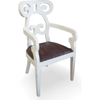 Image 1 of EX Home Стол EX Home модел Magnolia с подлакътници, Бял, Махагон масив