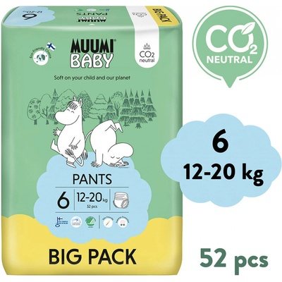 MUUMI BABY Walkers Big Pack vel. 6 12-20 kg 6 bílá 52 ks