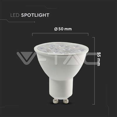 V-TAC PRO LED žiarovka GU10 6W 4000