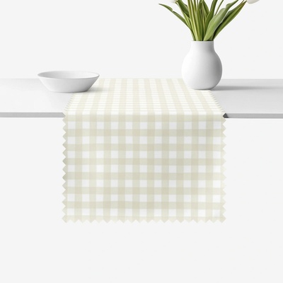 Goldea behúň teflónový - béžové kocky 50x180 cm