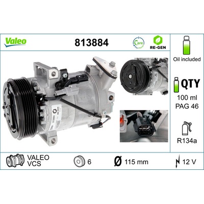 Kompresor klimatizace VALEO 813884