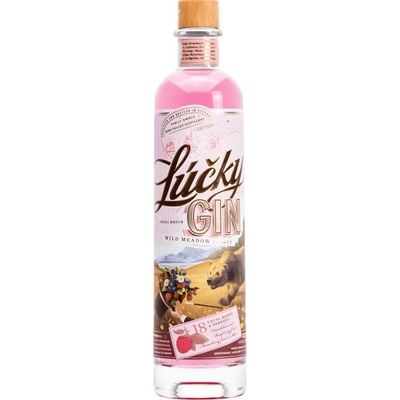 Lúčky Remeselný Pink Gin 37.5% 0,7 l (čistá fľaša)