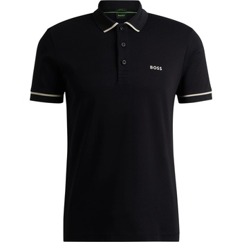 Boss Блуза с яка Boss Interlock-Cotton Slim-Fit Polo Shirt With Contrast Trim Men's - Black 001