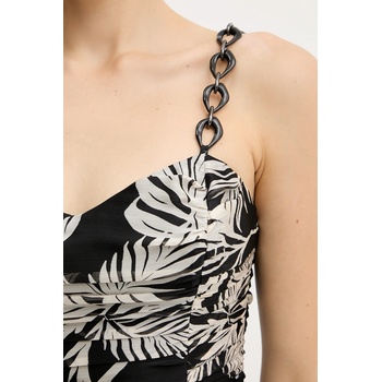 GUESS Рокля Guess STACIE в черно дълга разкроена W5YK64 WCWF2 (W5YK64.WCWF2)