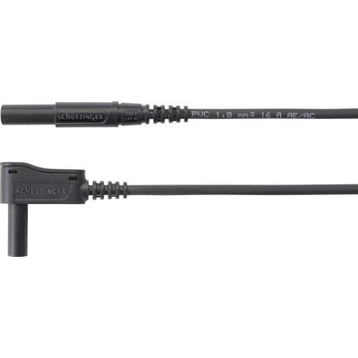 Schützinger MSWFK A341 / 1 / 100 / SW měřicí kabel zástrčka 4 mm zástrčka 4 mm černá 1 ks