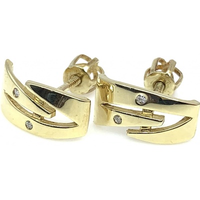 Jan Kos jewellery zlaté náušnice s brilianty FT-BX0278Y