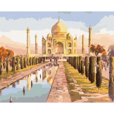 zuty Malování podle čísel Taj Mahal a východ slunce 40 x 50 cm vypnuté plátno na rám 8596530061137