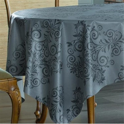 Obrus PVC metráž 673441, 20 m x 140 cm, zámocký vzor sivo-čierny, IMPOL TRADE