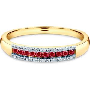 SAVICKI Годежен пръстен savicki: двуцветно злато, рубин, диаманти - savicki - 2 253,12 лв