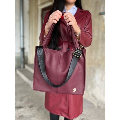 Grosso Bordová kabelka na rameno