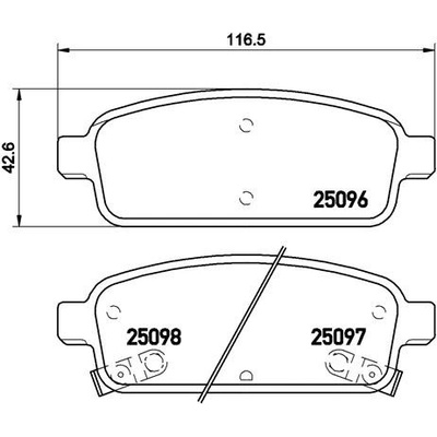 BREMBO Sada brzdových platničiek kotúčovej brzdy P59080