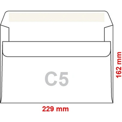 Obálky C5 162x229 mm samolepiace 1000 ks