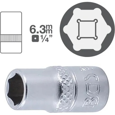 Bgs technic; ks tools; hazet; elora; jbm; draper tools Къси 6-стенни вложки 1/4" - от 2.50 лв