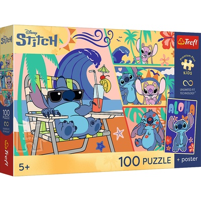 TREFL Premium Plus Kids Lilo & Stitch Na pláži 100 dielov
