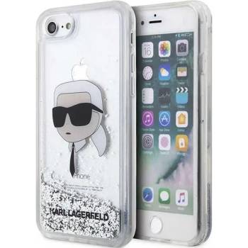 KARL LAGERFELD iPhone 7 / 8 / SE 2020 / 2022 silver hardcase Glitter Karl Head (KLHCI8LNKHCH)