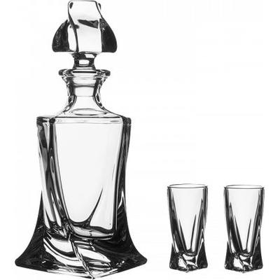 Crystalite Bohemia Quadro likér set 6 1 likérky 50 ml