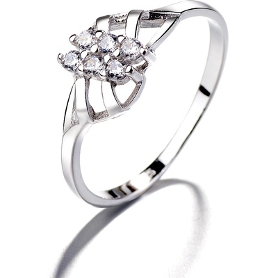 DELIS Пръстен от сребро 925, jw1379, елегантен дизайн с камъни, с родиево покритие (jw1379)