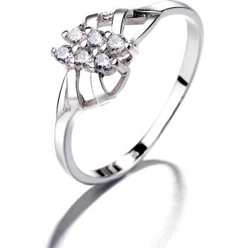 DELIS Пръстен от сребро 925, jw1379, елегантен дизайн с камъни, с родиево покритие (jw1379)