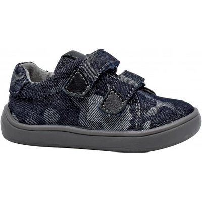 Protetika detské barefoot topánky ROBY denim maskáč
