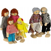 Woody Panenky do domečku 6 ks rodinka