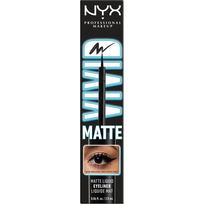 NYX Professional Makeup Vivid Matte očná linka tekuté linky 01 Black 2 ml