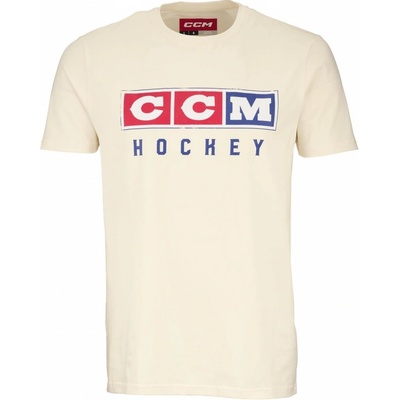 CCM triko Vintage s krátkým rukávem smetanové Senior smetanová