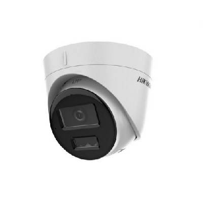 4 MP Smart Hybrid Light Fixed Turret Network Camera, 2.8mm, IR, White Light up to 30m, 120 dB WDR, H. 265+, IP67, built-in microphone, built-in memory card slot, support micro SDXC (512GB), 12Vdc/PoE 6.5W (DS-2CD1343G2-LIUF)