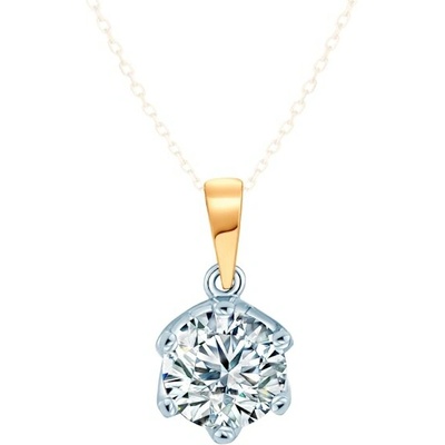 Savicki Prívesok dvojfarebné zlato laboratórne diamanty SAVP34280 YW LGD 100