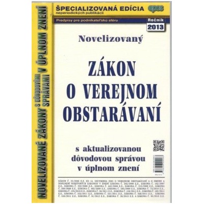Novelizovaný zákon o verejnom obstarávaní