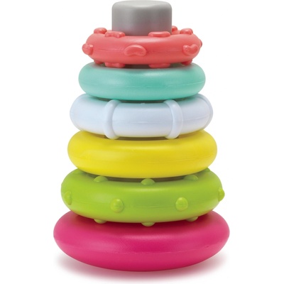 Infantino Пирамида с рингове за подреждане Infantino - Розова (IN315046)