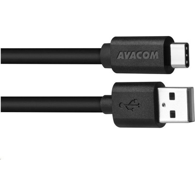 Dátový a nabíjací kábel USB - USB Type-C, 100cm, čierna