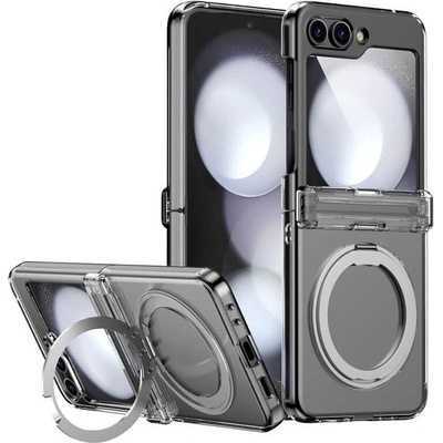 GKK Magsafe Калъф с Предпазител за Samsung Z Flip 7 FE/Z Flip 6, Ring Case, Прозрачен (5966011112501)