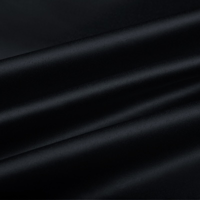 Látka polyesterový satén LUX-026 Černá - šířka 150 cm