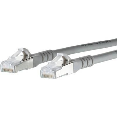 METZ CONNECT RJ45 Кабел за мрежова връзка, CAT 6A S/FTP [1x RJ45 щепсел - 1x RJ45 щепсел] 25 m, сив BTR Netcom (130845B533-E) (130845B533-E)
