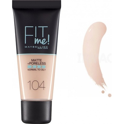 Maybelline Zjednocujúci make-up s matujúcim efektom Fit Me! Matte & Poreless Make-Up 104 Soft Ivory 30 ml