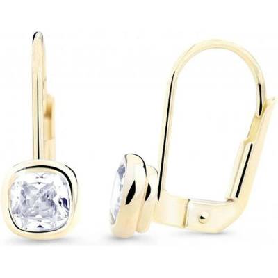 Cutie Jewellery Zlaté náušnice visací se zirkony Z8029ZKL
