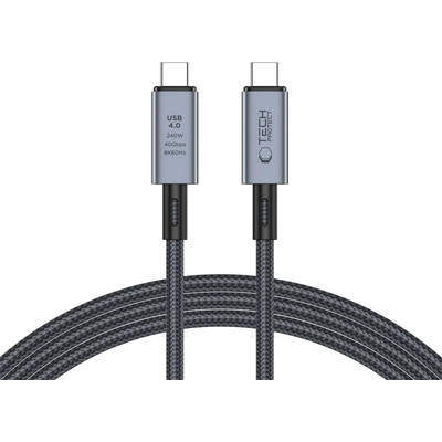 Tech-Protect Ultraboost Max kábel USB 4.0 8K / USB-C 240W 2m, šedý