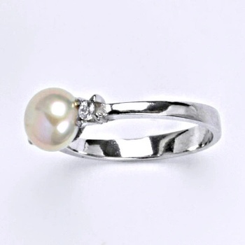 Čištín Stříbrný s přírodní růžovou perlou T 1207 pp