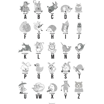 Bloomingville Плакат Jackie английска азбука (95148430)